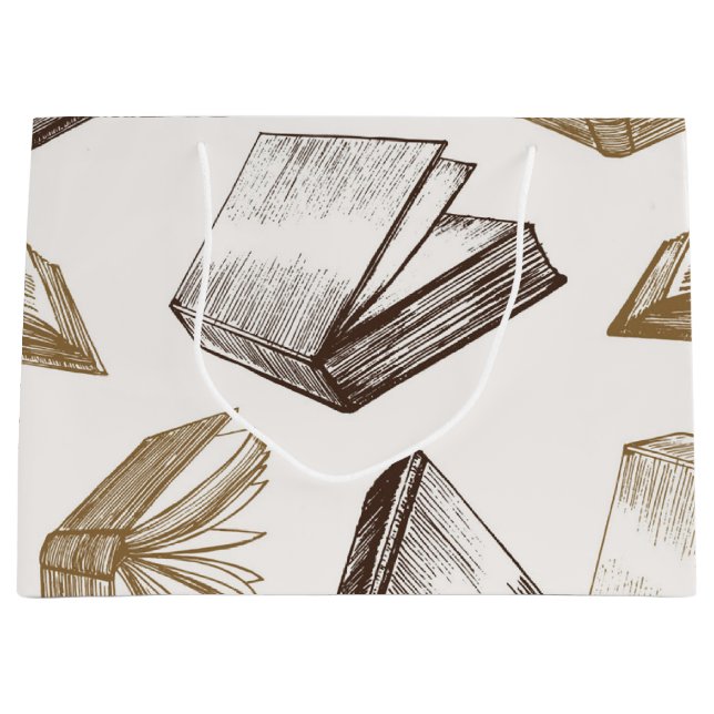 Book pattern large gift bag (Front)