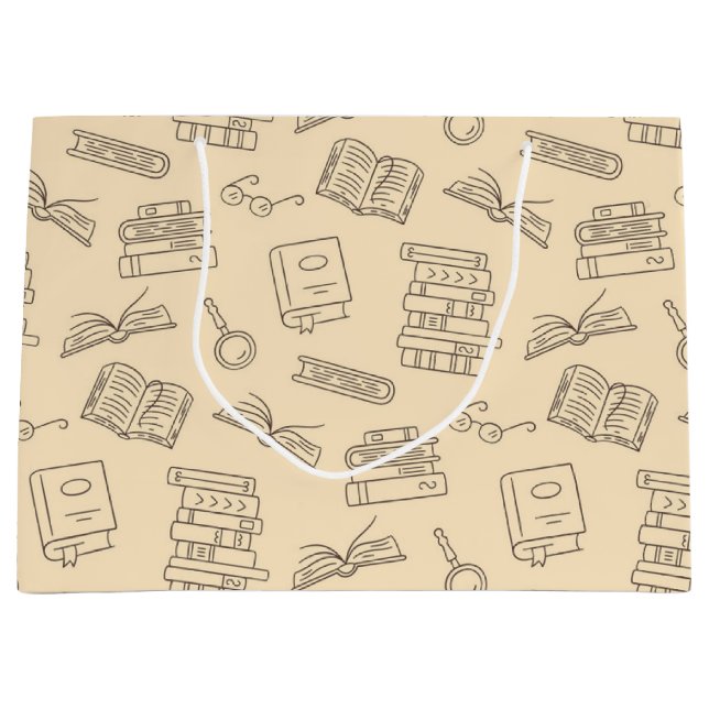 Book pattern large gift bag (Front)