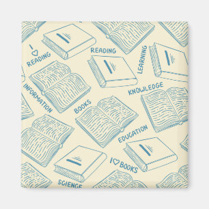 Book pattern magnet