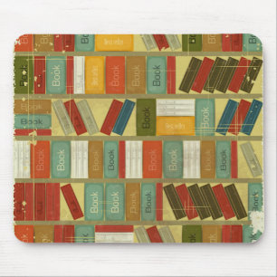 Book pattern mouse mat