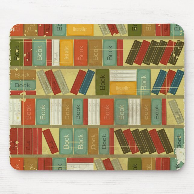 Book pattern mouse mat (Front)
