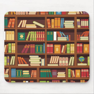 Book pattern mouse mat