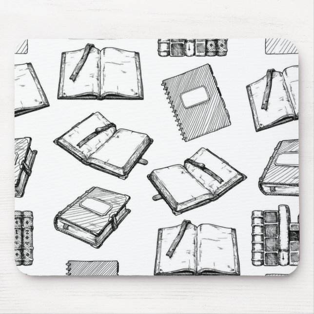 Book pattern mouse mat (Front)