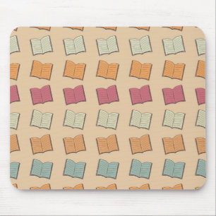 Book pattern mouse mat