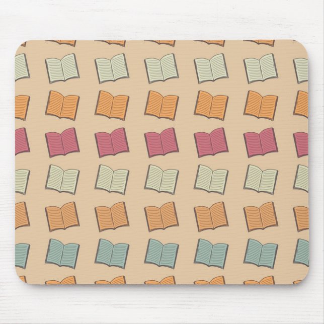 Book pattern mouse mat (Front)