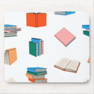 Book pattern mouse mat