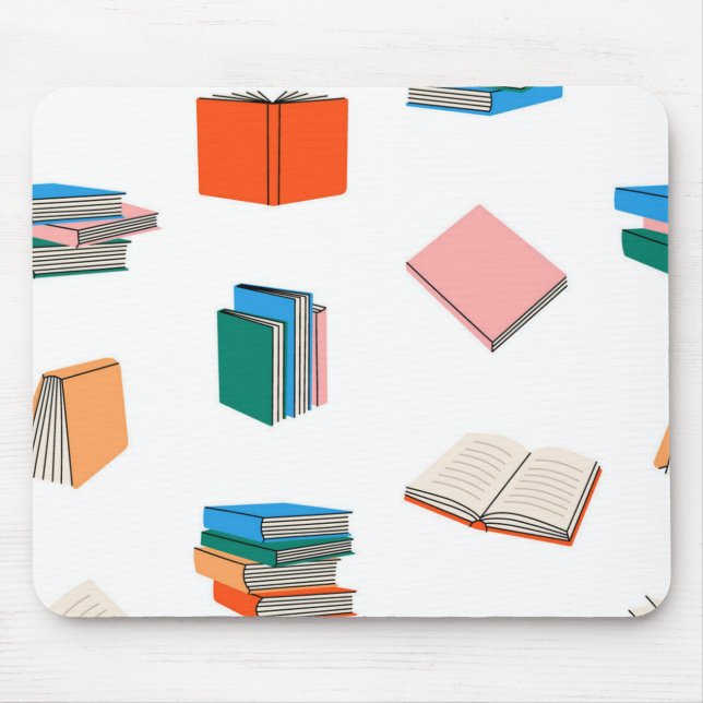 Book pattern mouse mat (Front)