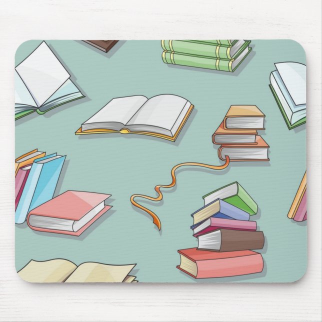 Book pattern mouse mat (Front)