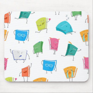 Book pattern mouse mat