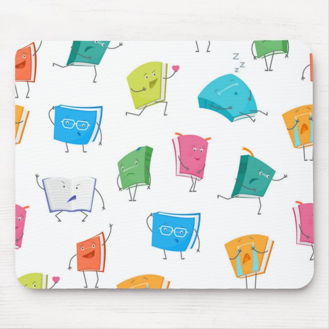 Book pattern mouse mat (Front)