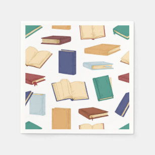 Book pattern napkin