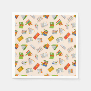 Book pattern napkin