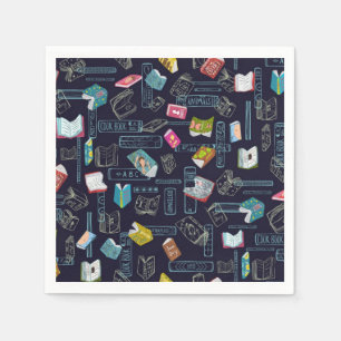 Book pattern napkin