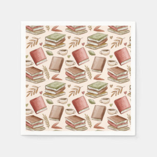 Book pattern napkin