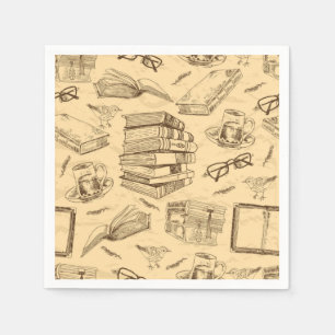 Book pattern napkin