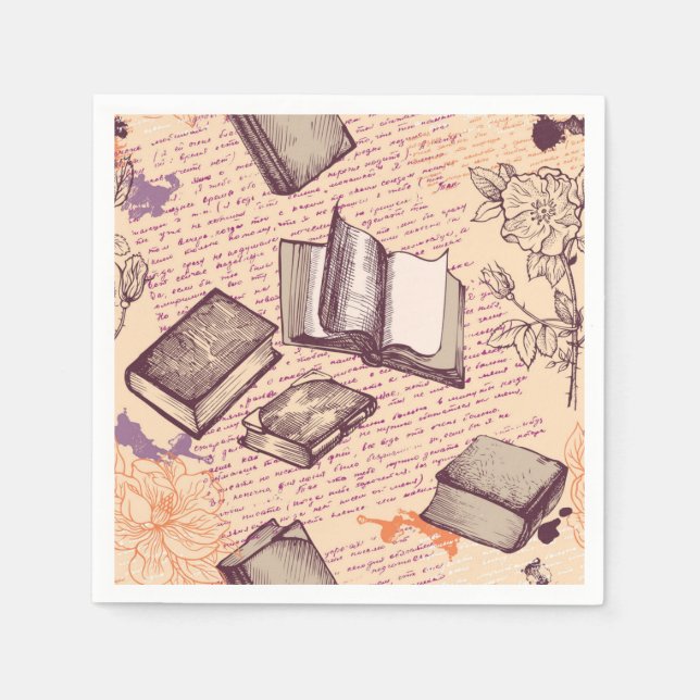 Book pattern napkin (Front)