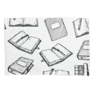 Book pattern pillowcase