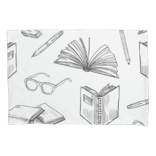 Book pattern pillowcase