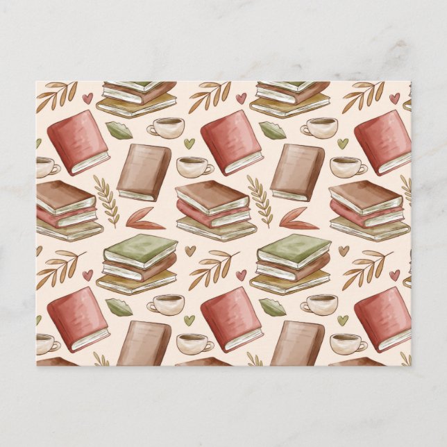 Book pattern postcard (Front)