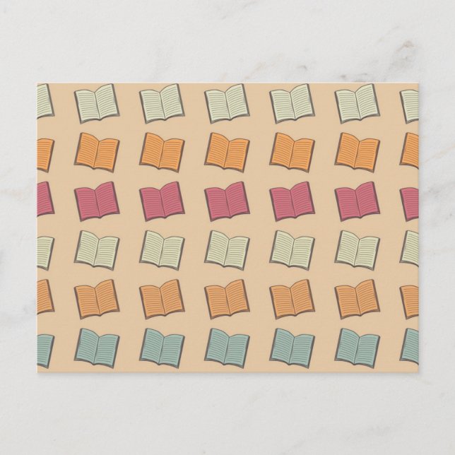 Book pattern postcard (Front)