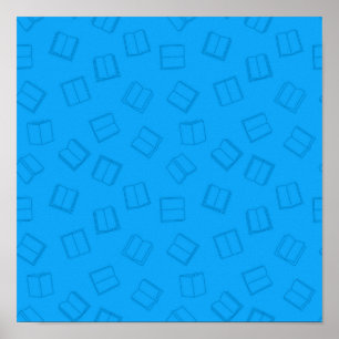 Book pattern poster