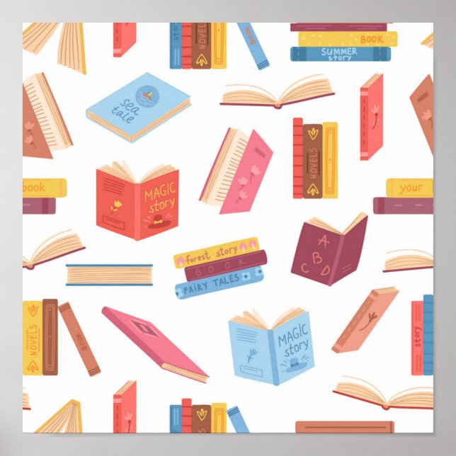Book pattern poster (Front)