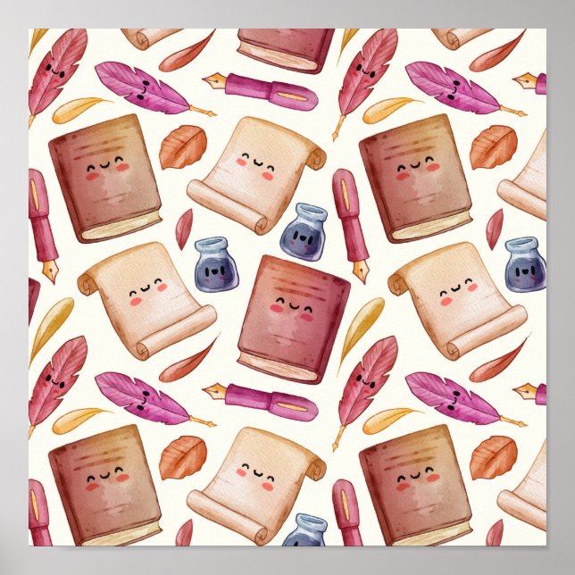 Book pattern poster (Front)