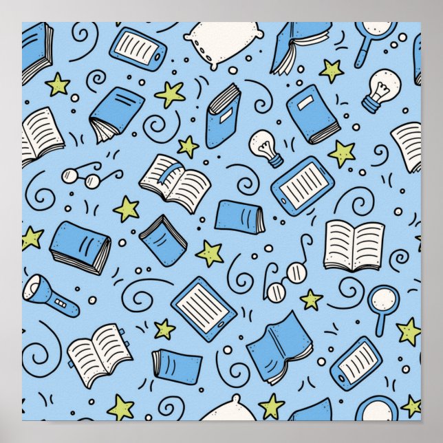Book pattern poster (Front)