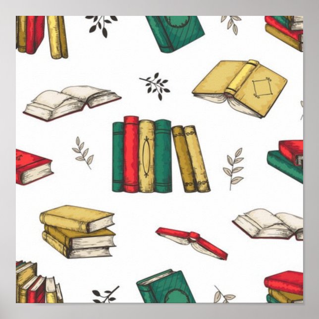 Book pattern poster (Front)