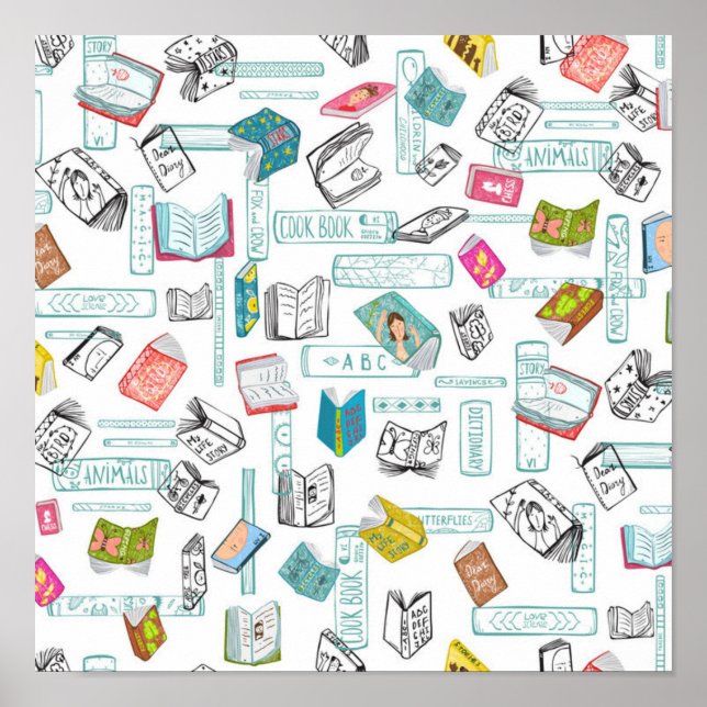Book pattern poster (Front)