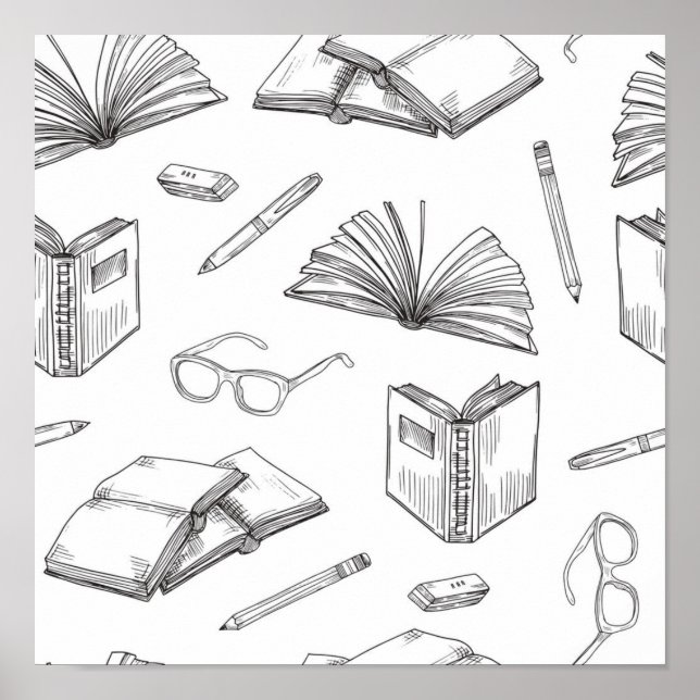 Book pattern poster (Front)