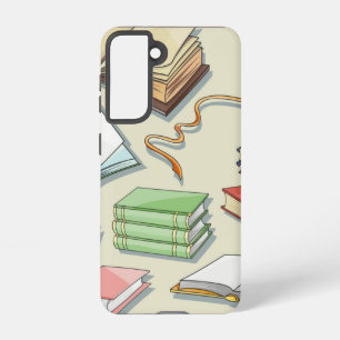 Book pattern samsung galaxy case