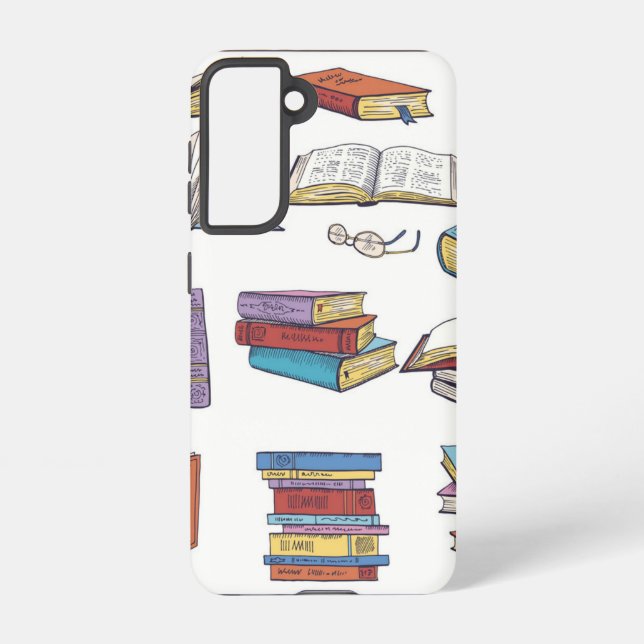 Book pattern samsung galaxy s21 case (Back)