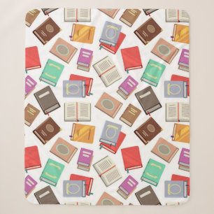 Book pattern sherpa blanket