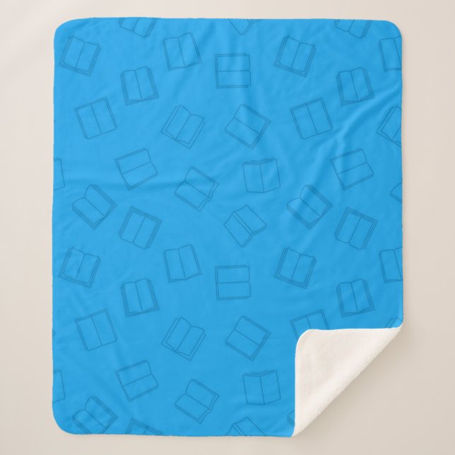 Book pattern sherpa blanket (Front)