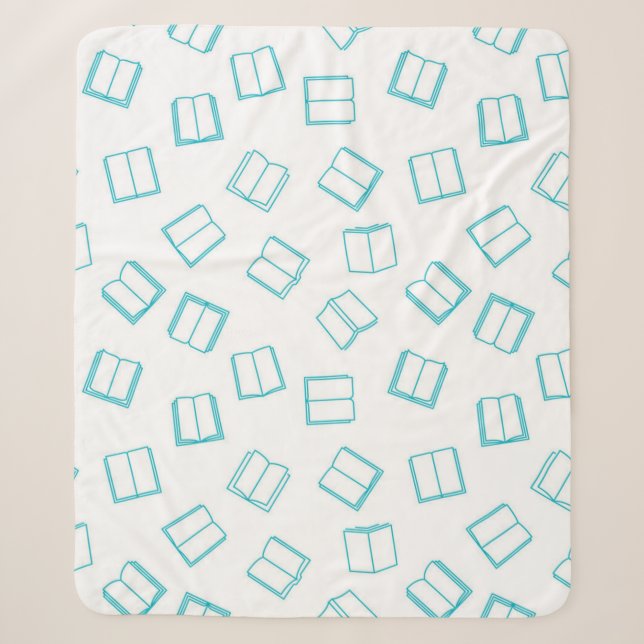 Book pattern sherpa blanket (Front)