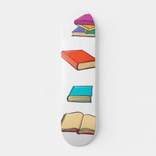 Book pattern skateboard