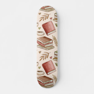 Book pattern skateboard