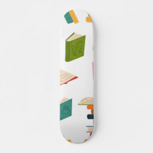 Book pattern skateboard