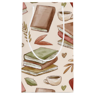 Book pattern small gift bag