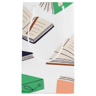Book pattern small gift bag