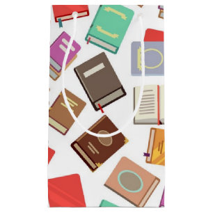 Book pattern small gift bag