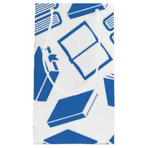 Book pattern small gift bag