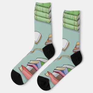 Book pattern socks