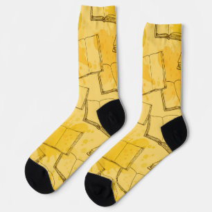 Book pattern socks