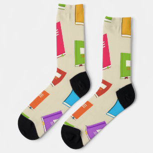 Book pattern socks