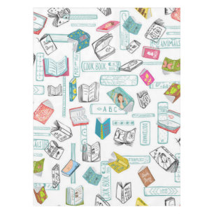 Book pattern tablecloth