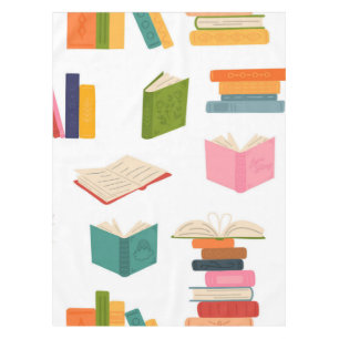 Book pattern tablecloth