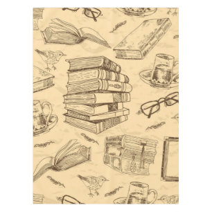 Book pattern tablecloth