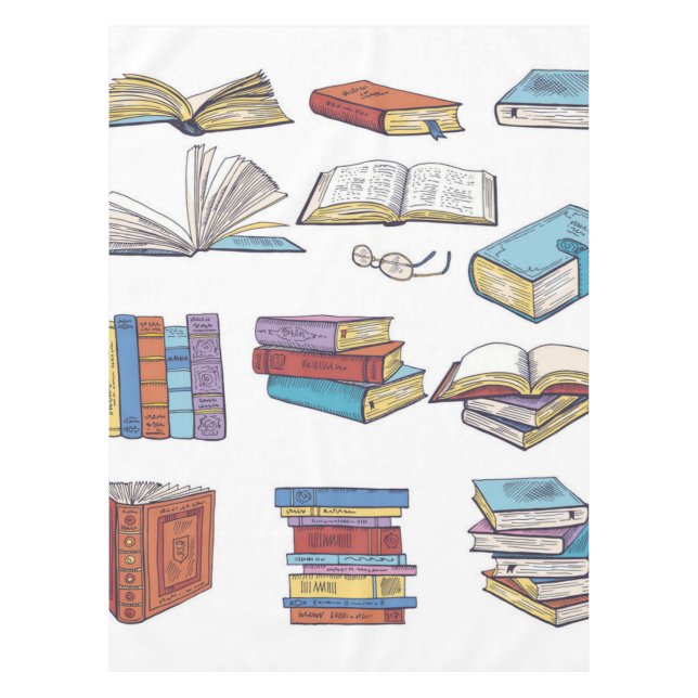 Book pattern tablecloth (Front)